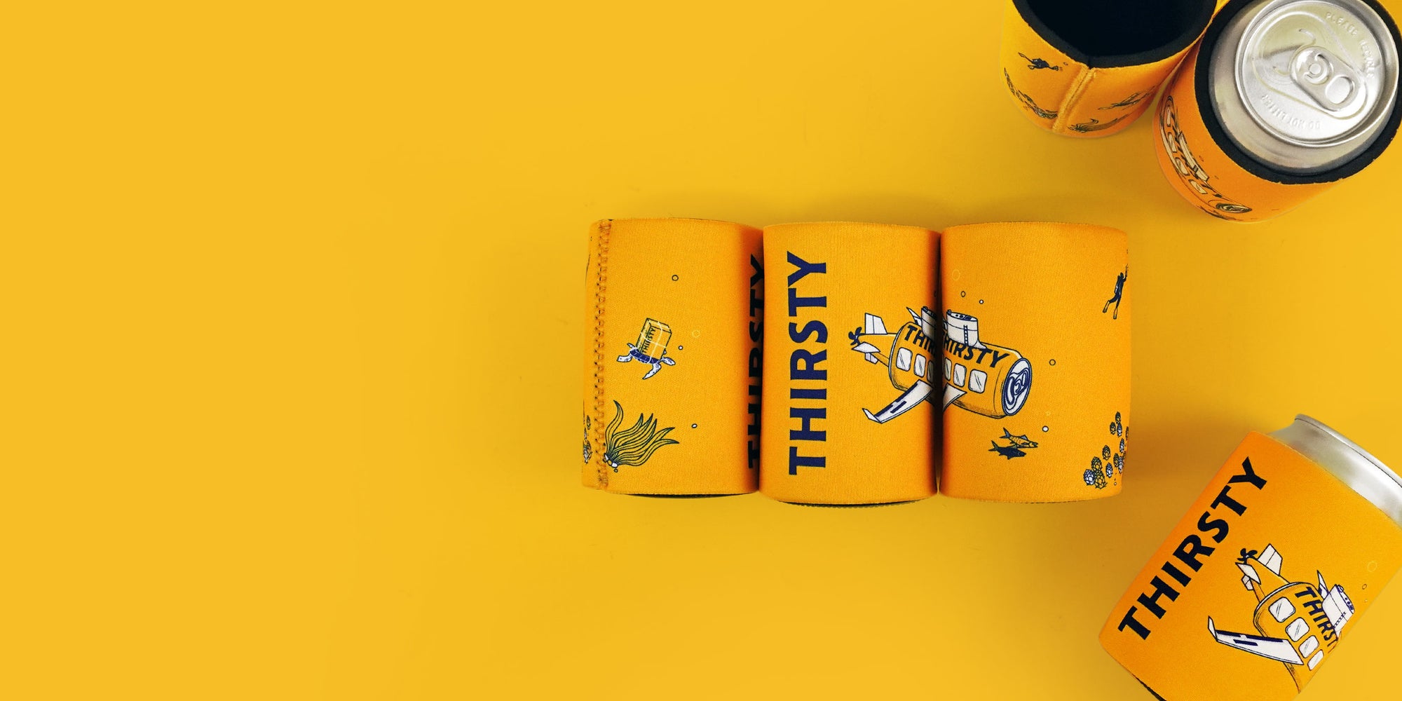 Thirsty 'Beer Diving' Koozie