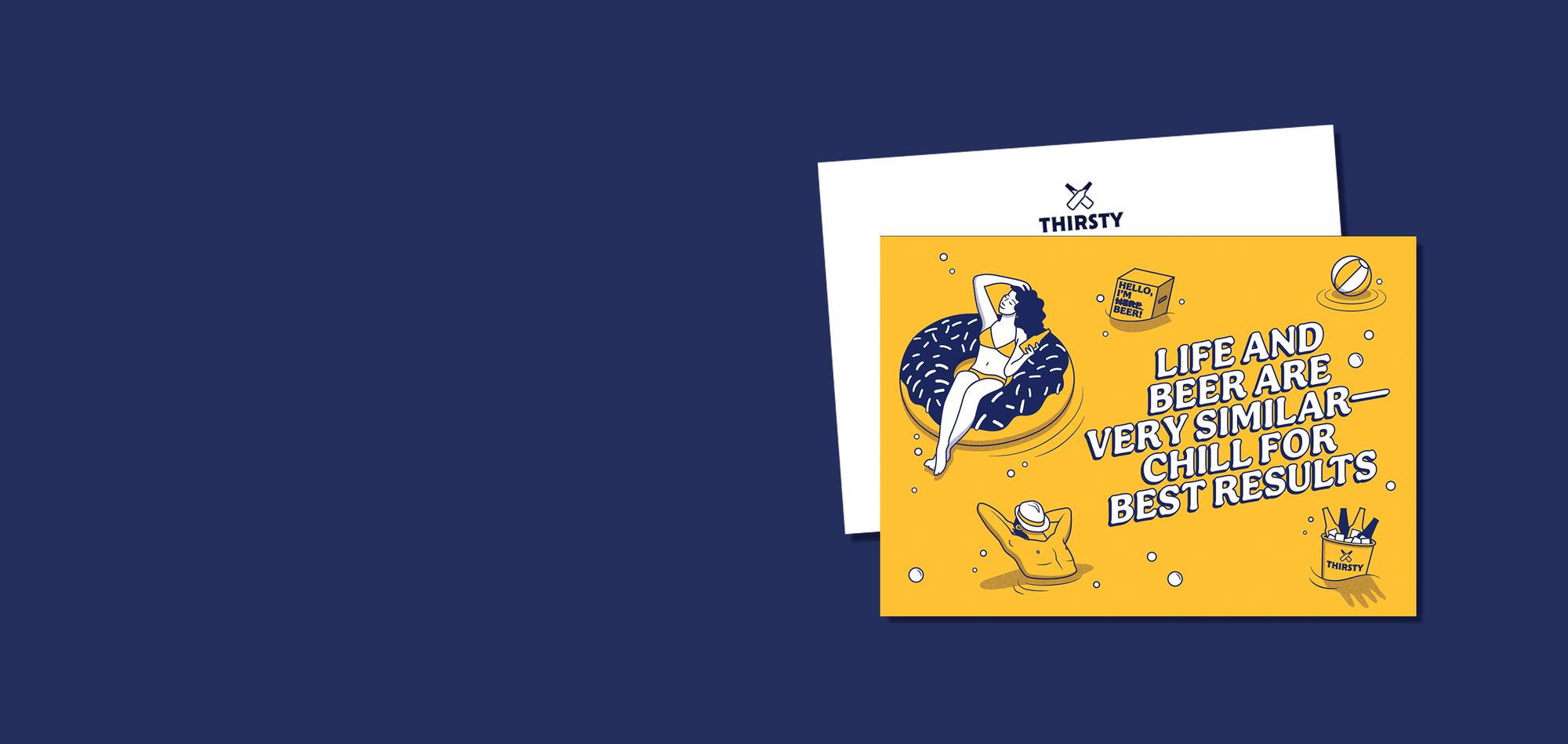 Thirsty 'Chill for Best Results' Greeting Card