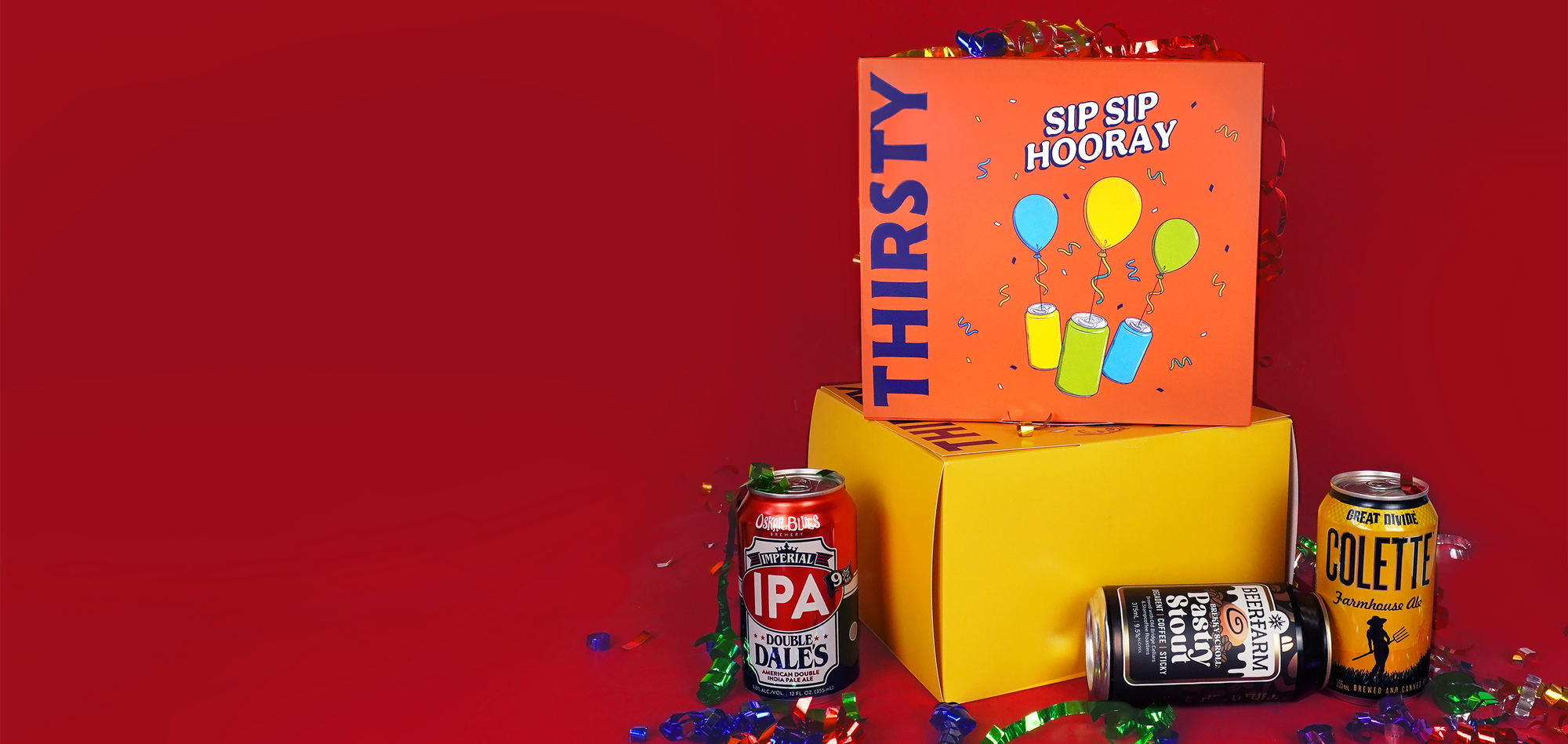 Thirsty 'Sip Sip Hooray' Congratulations Gift Box