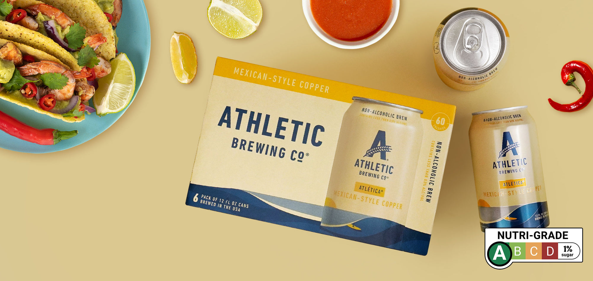Athletic Atlética Mexican-style Non-Alcoholic Copper Lager