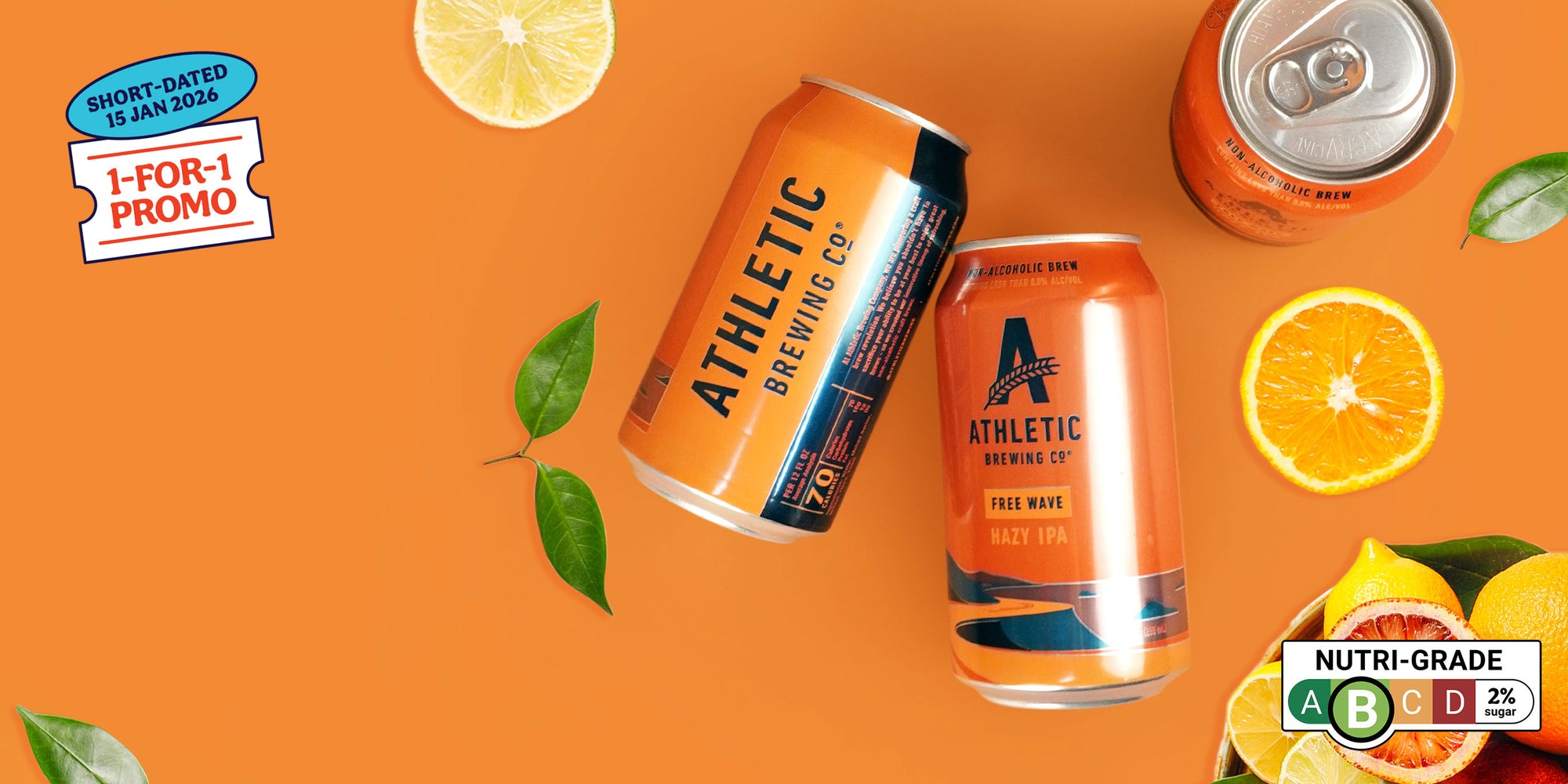 Athletic Free Wave Non-Alcoholic Hazy IPA (BBD 15 Jan 2026)