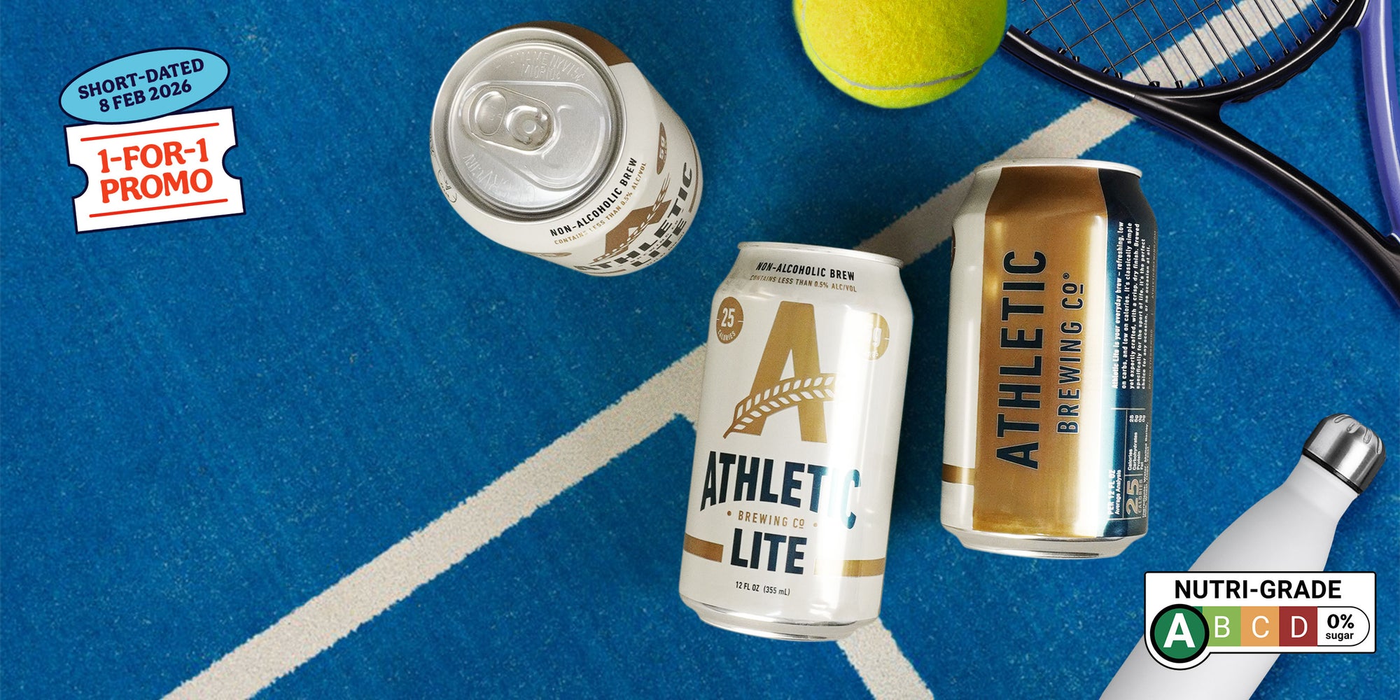 Athletic Lite Non-Alcoholic Ultra Low-Carb Session Ale (BBD 8 Feb 2026)