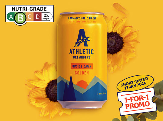 Athletic Upside Dawn Non-Alcoholic Gluten-Reduced Golden Ale (BBD 17 Jan 2026)