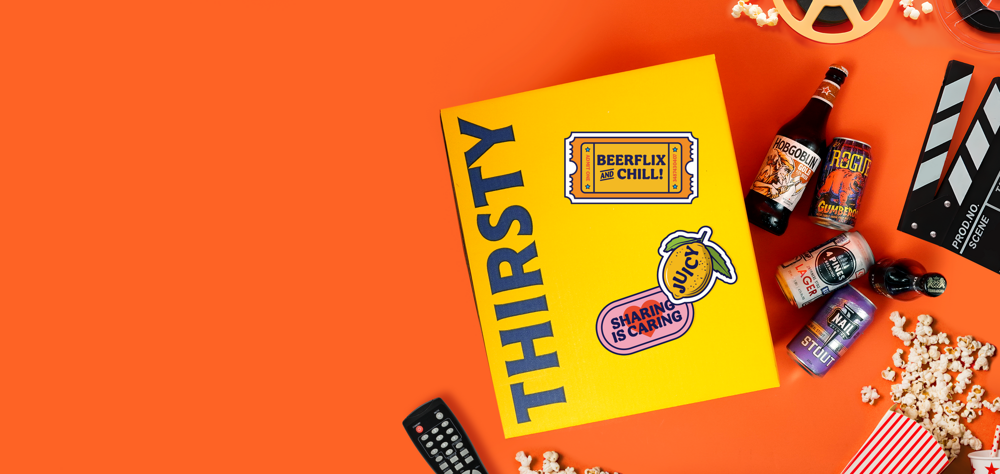 Thirsty 'Beerflix & Chill' Movie Party Box
