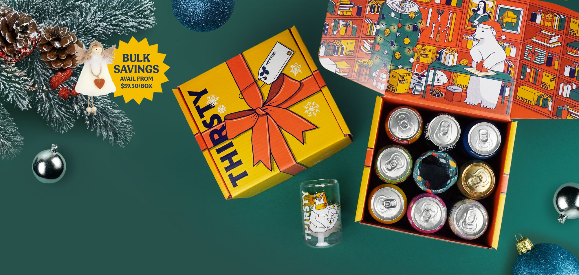 Thirsty 'Beery Christmas' Gift Box