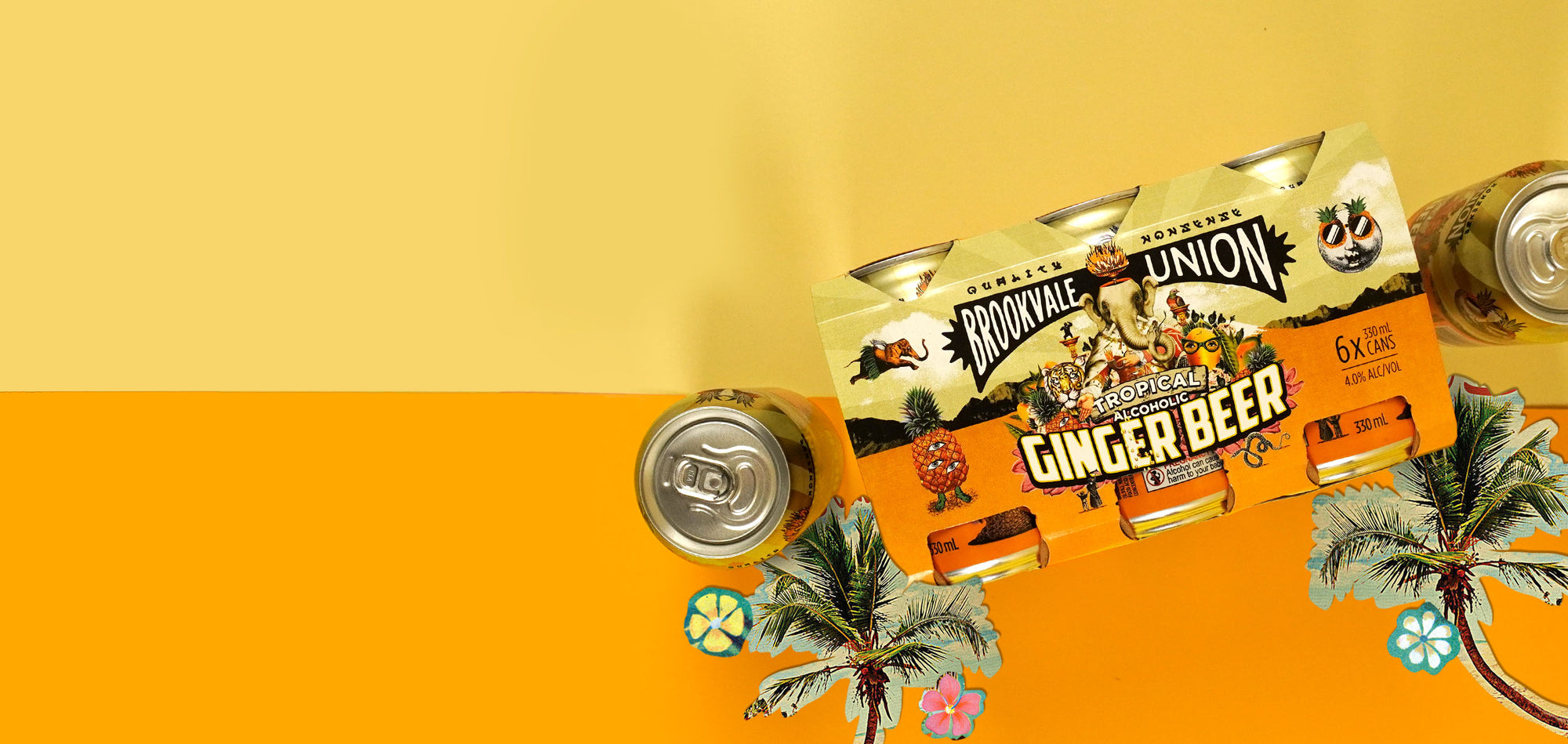 Brookvale Union Alcoholic Ginger Beer with Tropical Mango & Pineapple