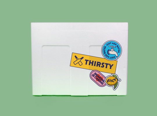 Thirsty 'Just Add Water!' Foam Box with Ice