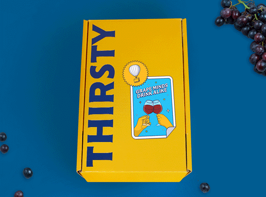 Thirsty 'Grape Minds Drink Alike' Wine Gift Box