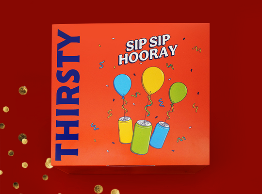 Thirsty 'Sip Sip Hooray' Congratulations Gift Box