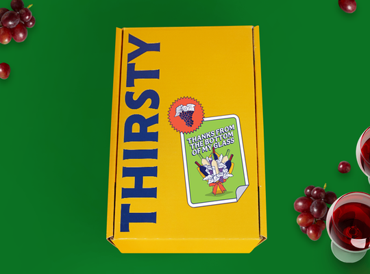 Thirsty 'Thanks From the Bottom of My GIass' Wine Gift Box