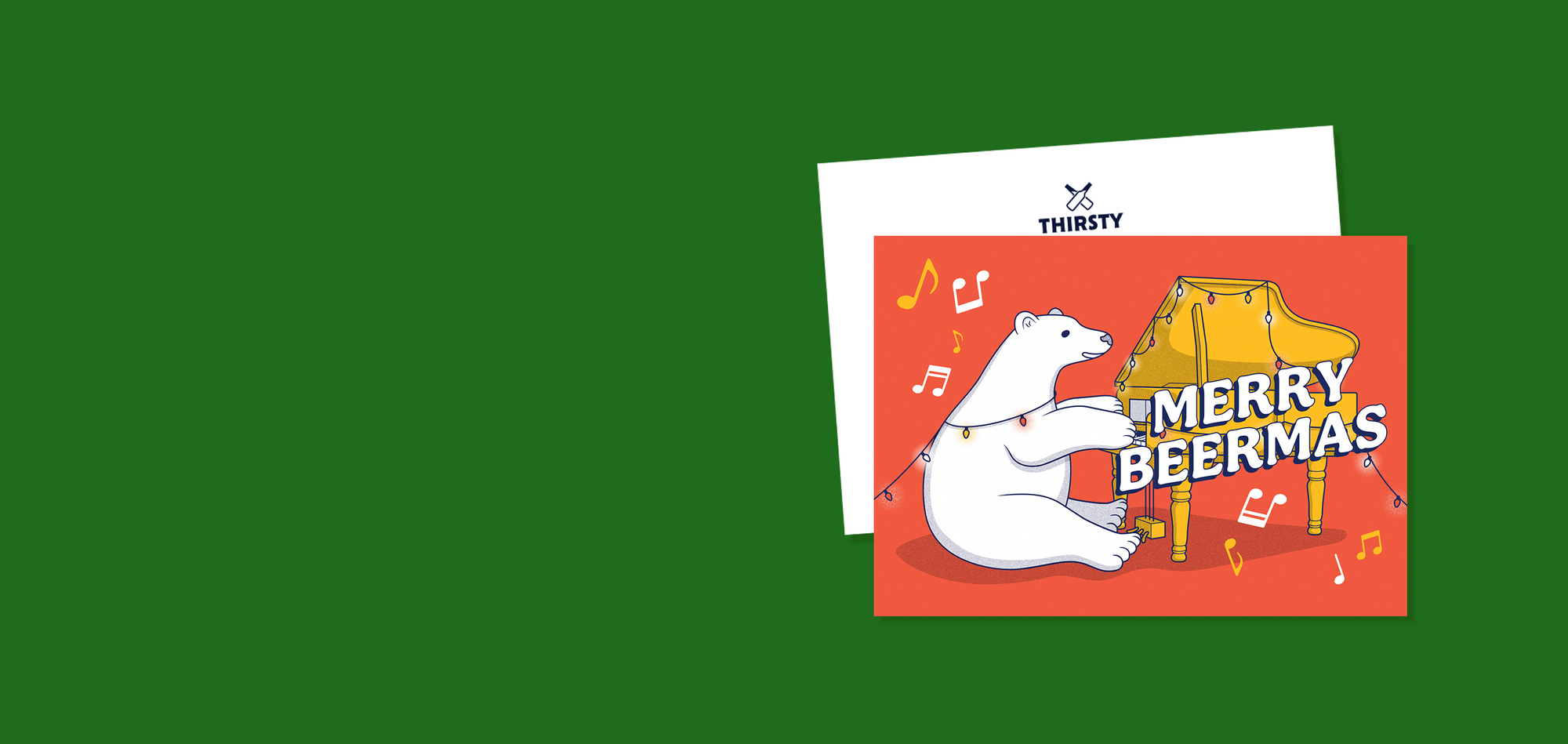 Thirsty 'Merry Beermas' Greeting Card