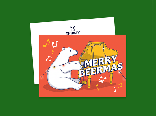 Thirsty 'Merry Beermas' Greeting Card