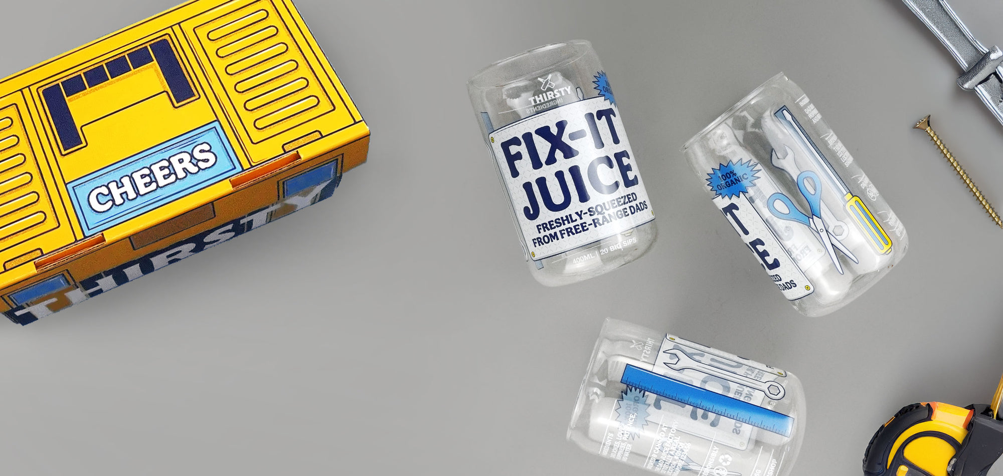 Thirsty 'Fix-It Juice' Dad's Can Glass
