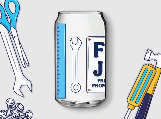 Thirsty 'Fix-It Juice' Dad's Can Glass