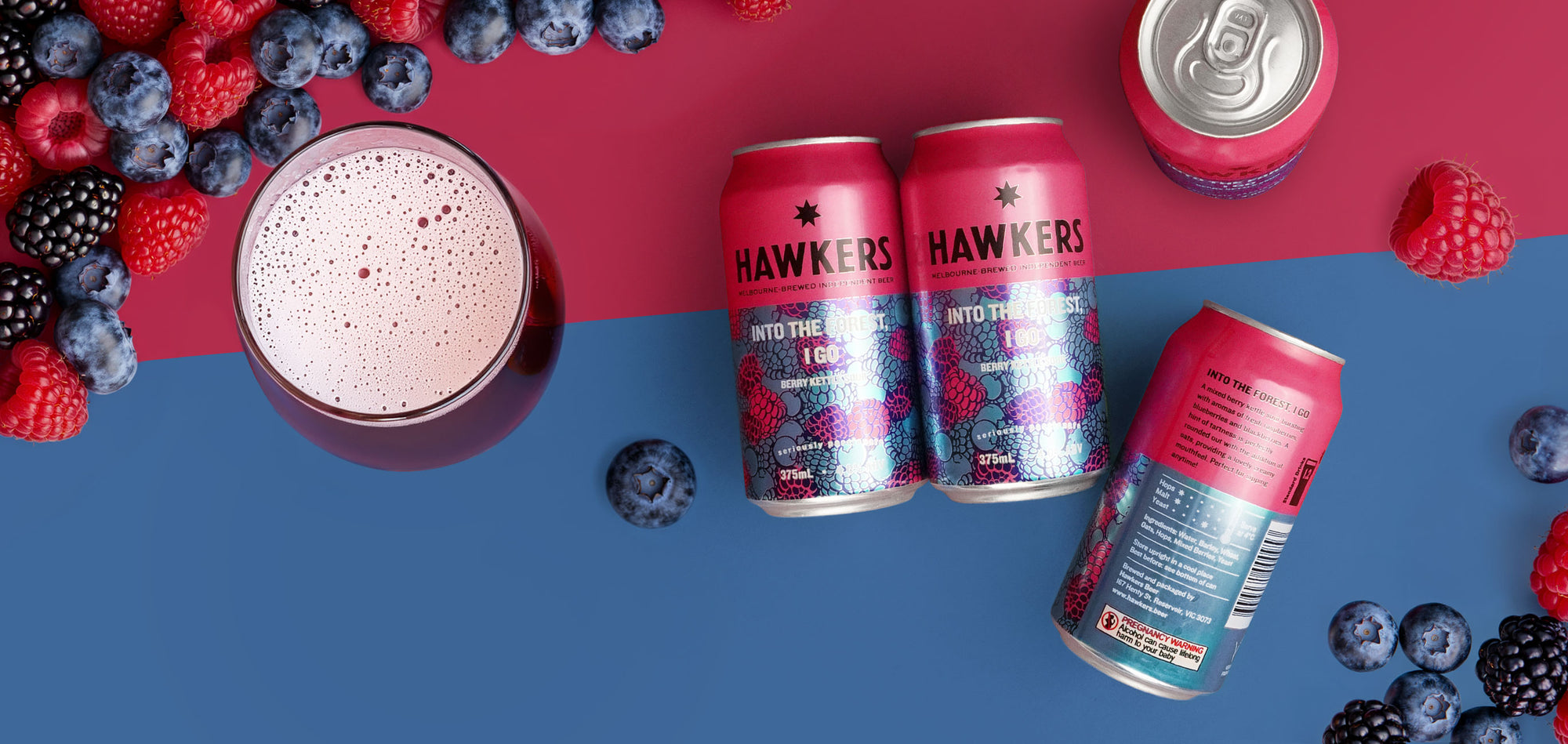 Hawkers 'Into the Forest, I Go' Sour Ale with Raspberry, Blueberry & Blackberry