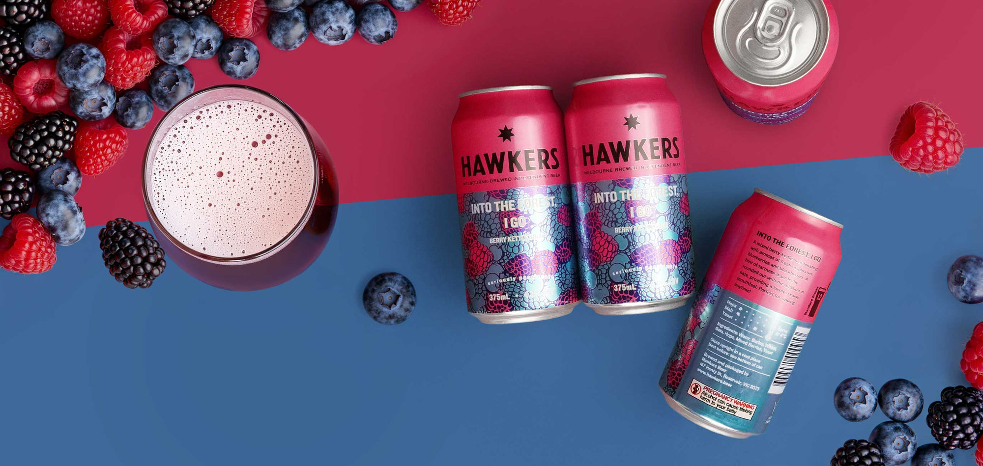 Hawkers 'Into the Forest, I Go' Sour Ale with Raspberry, Blueberry & Blackberry