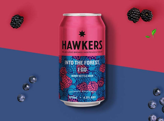Hawkers 'Into the Forest, I Go' Sour Ale with Raspberry, Blueberry & Blackberry