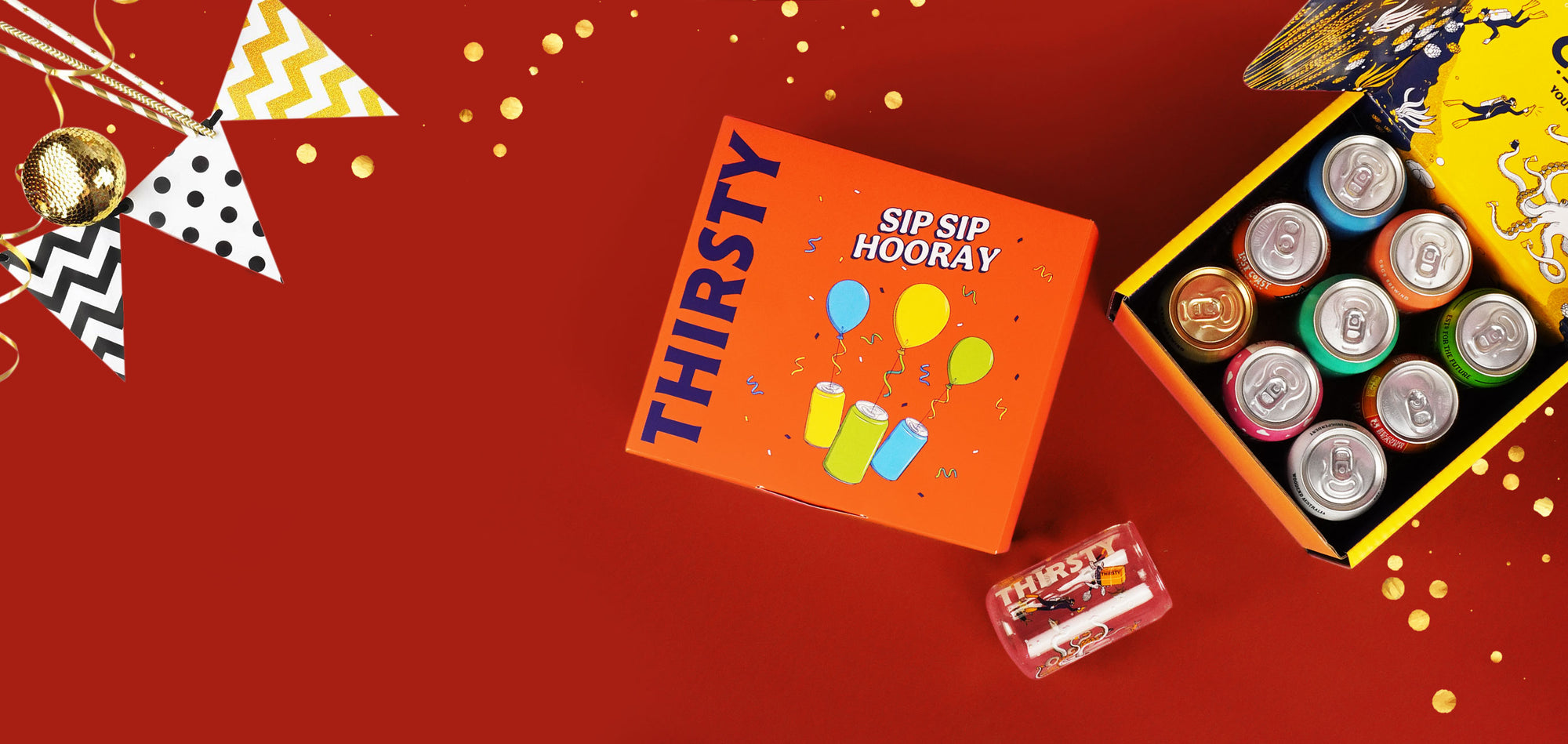 Thirsty 'Sip Sip Hooray' Congratulations Gift Box