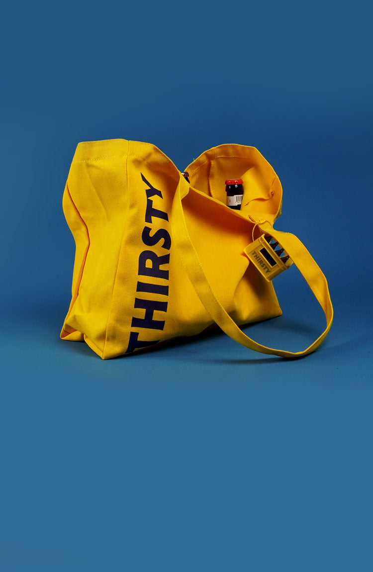 Thirsty Beer Tote Bag with Bottle Opener