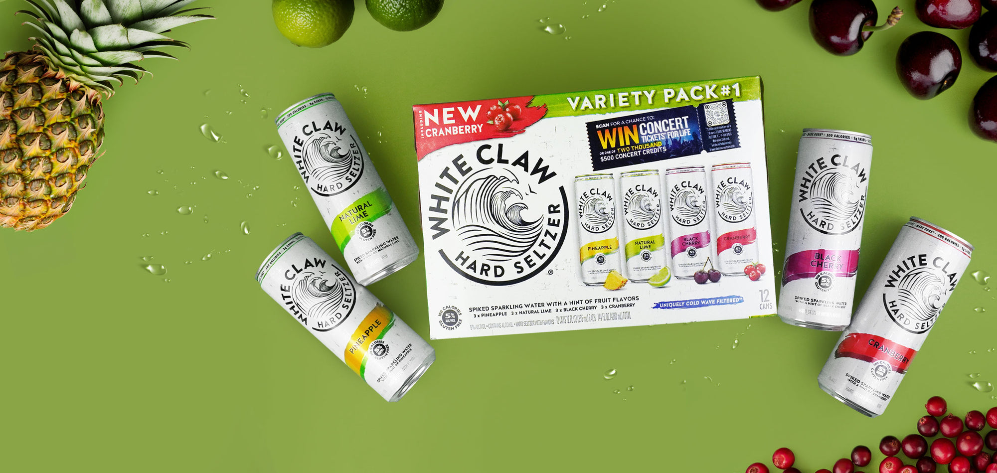 White Claw Variety Set #1 (Pineapple, Lime, Black Cherry, Cranberry)