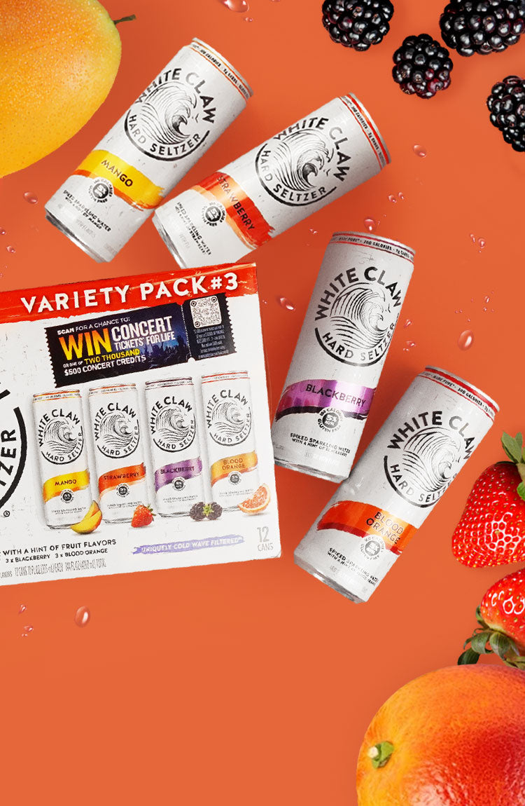 White Claw Variety Set #3 (Mango, Strawberry, Blackberry, Blood Orange)