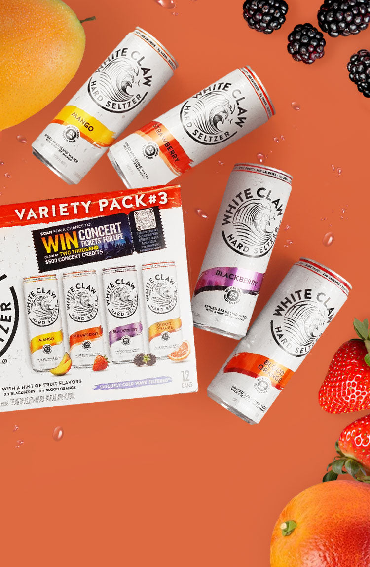 White Claw Variety Set #3 (Mango, Strawberry, Blackberry, Blood Orange)