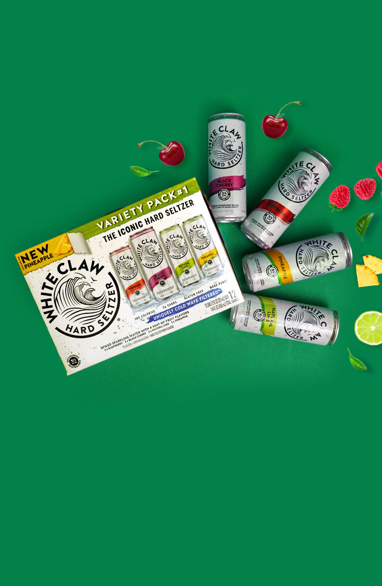 White Claw Variety Set No.1 (Raspberry, Black Cherry, Natural Lime, Pineapple)