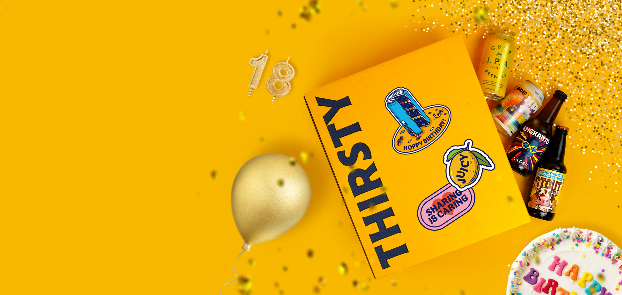 Thirsty 'Happy Beer-thday' Birthday Party Box