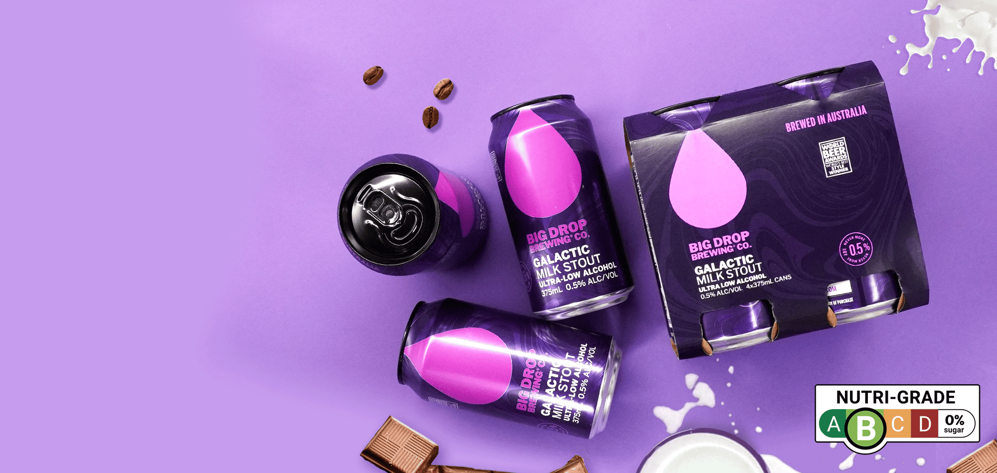 Big Drop Galactic Alcohol-Free Milk Stout