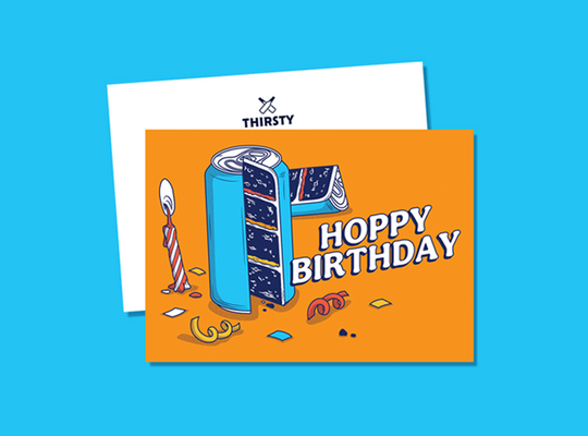 Thirsty 'Hoppy Birthday' Greeting Card
