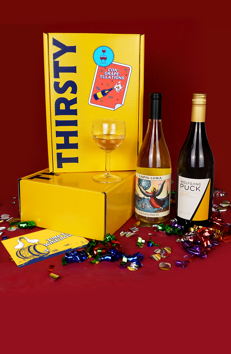 Thirsty 'Con-grape-tulations' Wine Gift Box