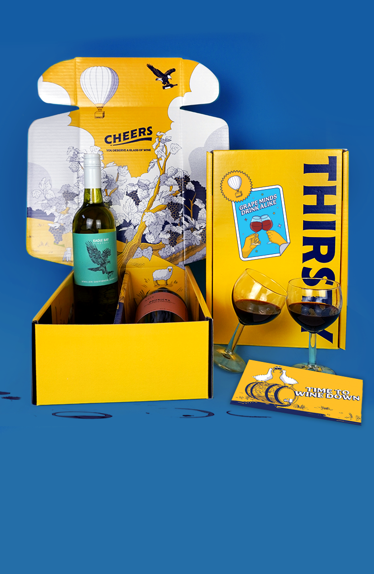 Thirsty 'Grape Minds Drink Alike' Wine Gift Box