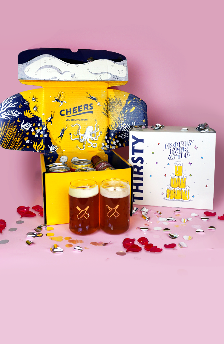 Thirsty 'Hoppily Ever After' Wedding Gift Box