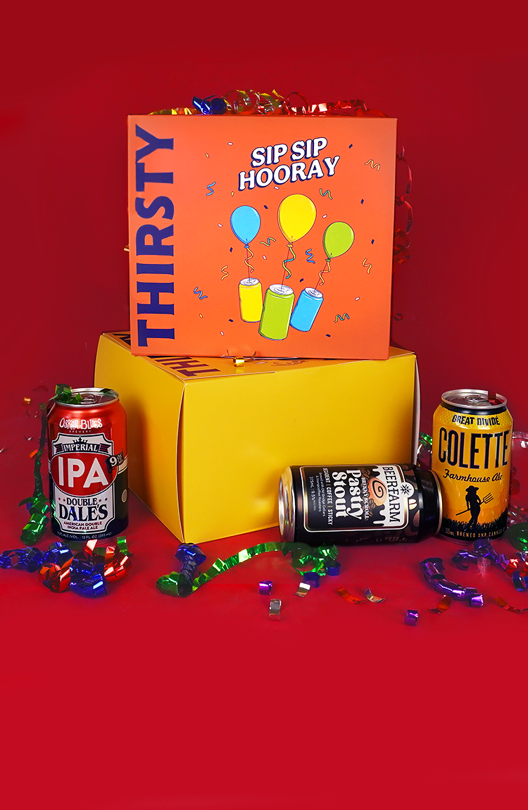 Thirsty 'Sip Sip Hooray' Congratulations Gift Box