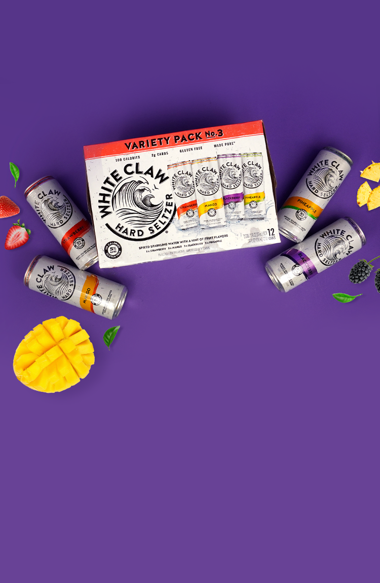 White Claw Variety Set No.3 (Blackberry, Mango, Strawberry, Pineapple)