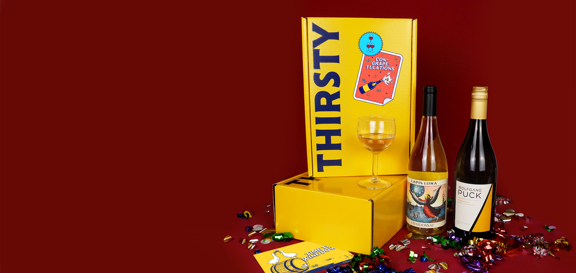 Thirsty 'Con-grape-tulations' Wine Gift Box