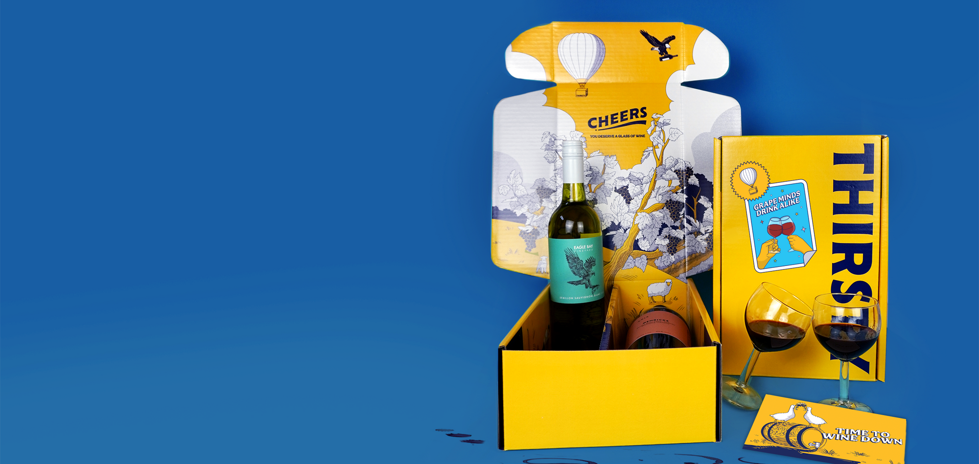 Thirsty 'Grape Minds Drink Alike' Wine Gift Box