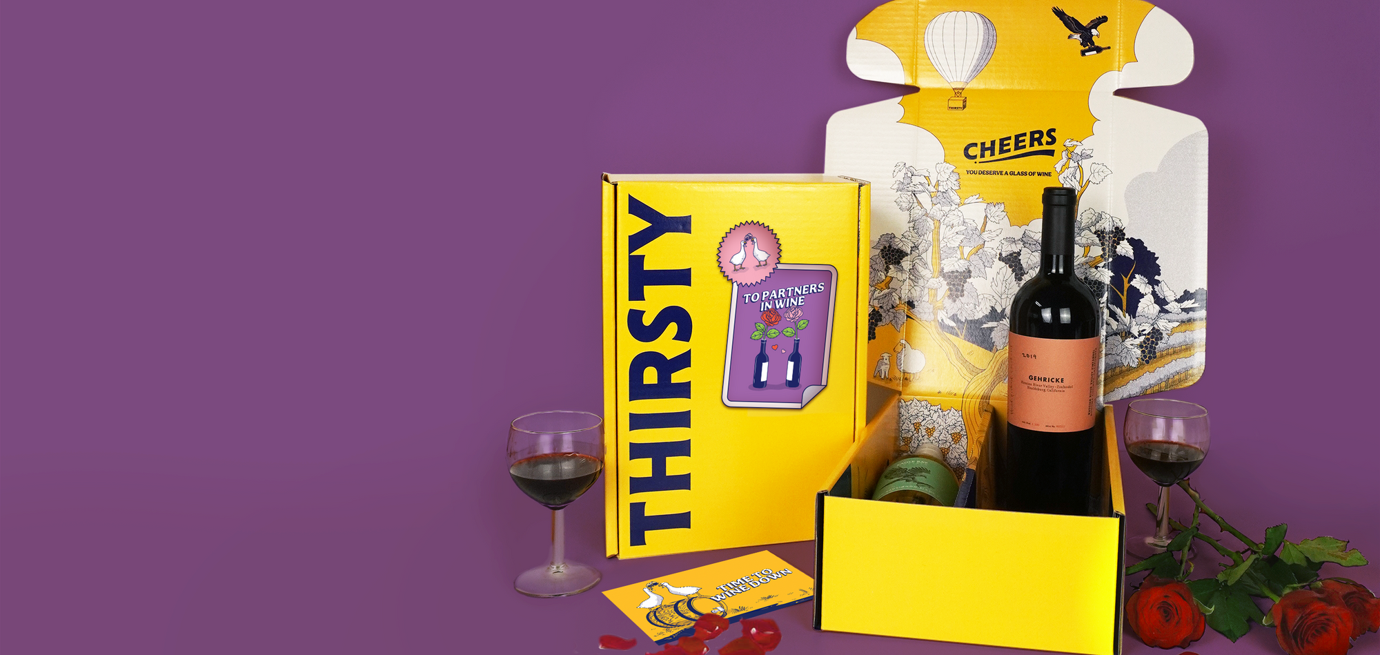 Thirsty 'To Partners in Wine' Wine Gift Box